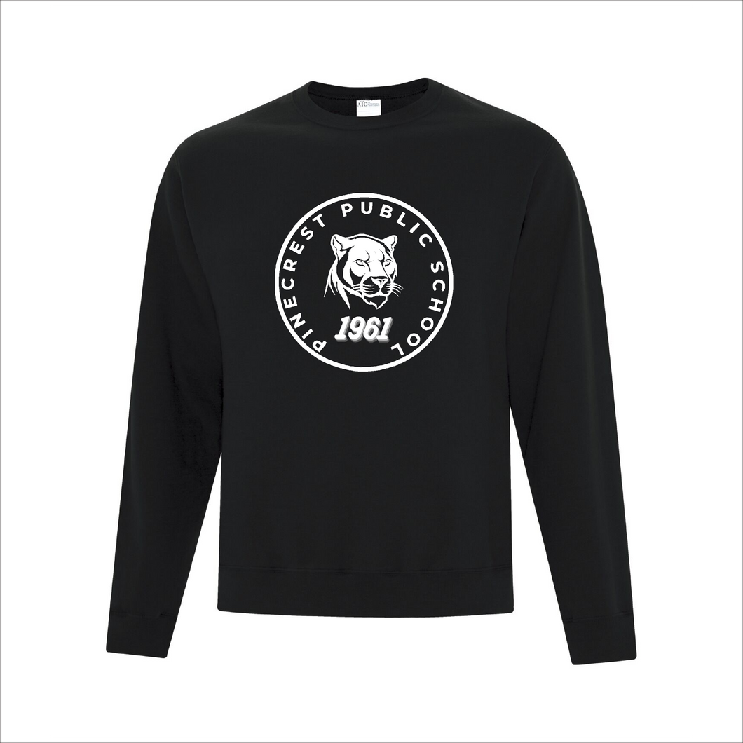 Adult Black Crewneck Sweater - Pinecrest Public School