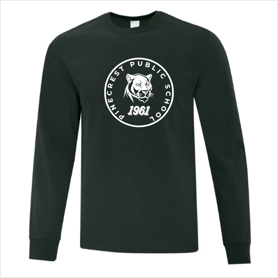 Youth Forest Green Long Sleeve T-Shirt - Pinecrest Public School