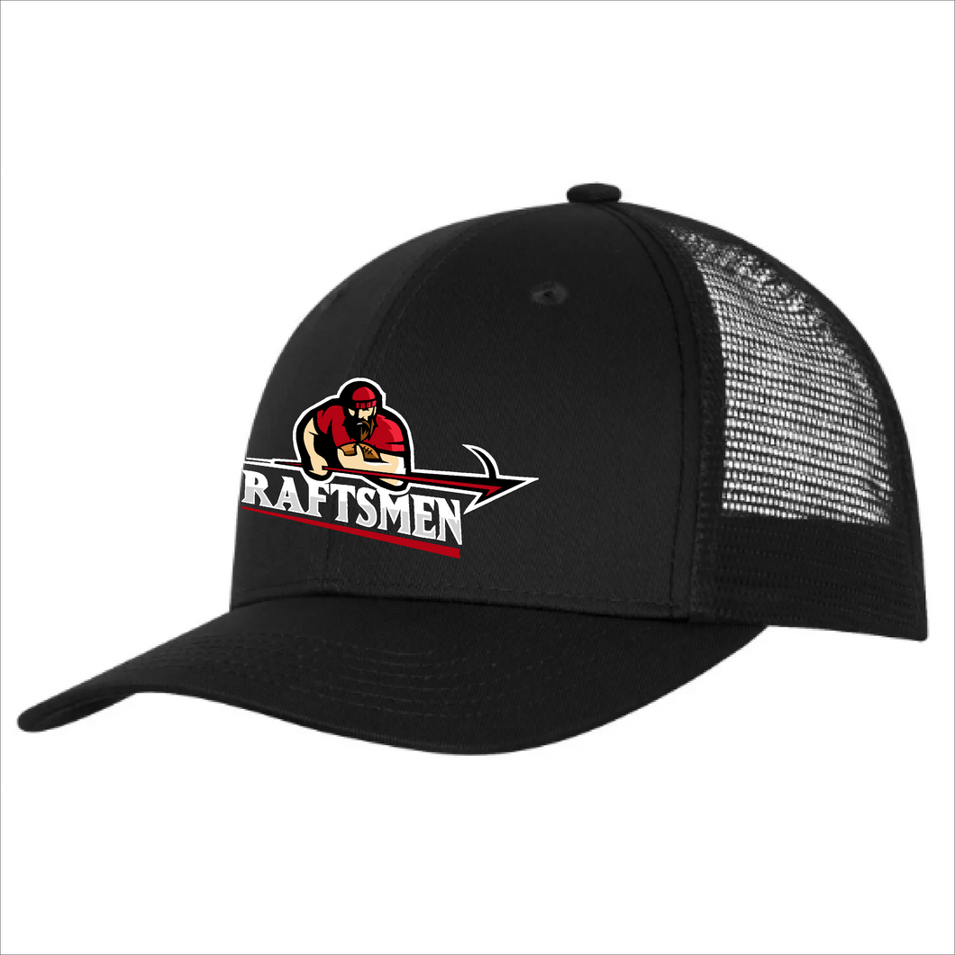 Black Trucker Hat - Raftsmen Football