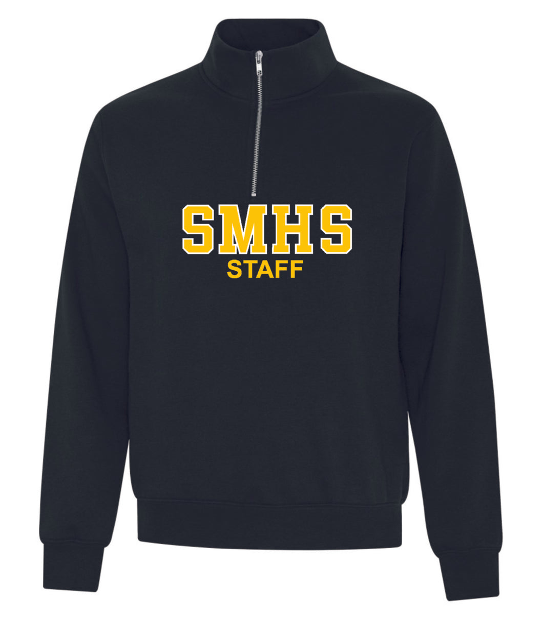 Adult Staff Quarter Zip Sweater - St. Matthew High School (SMHS Staff Logo)