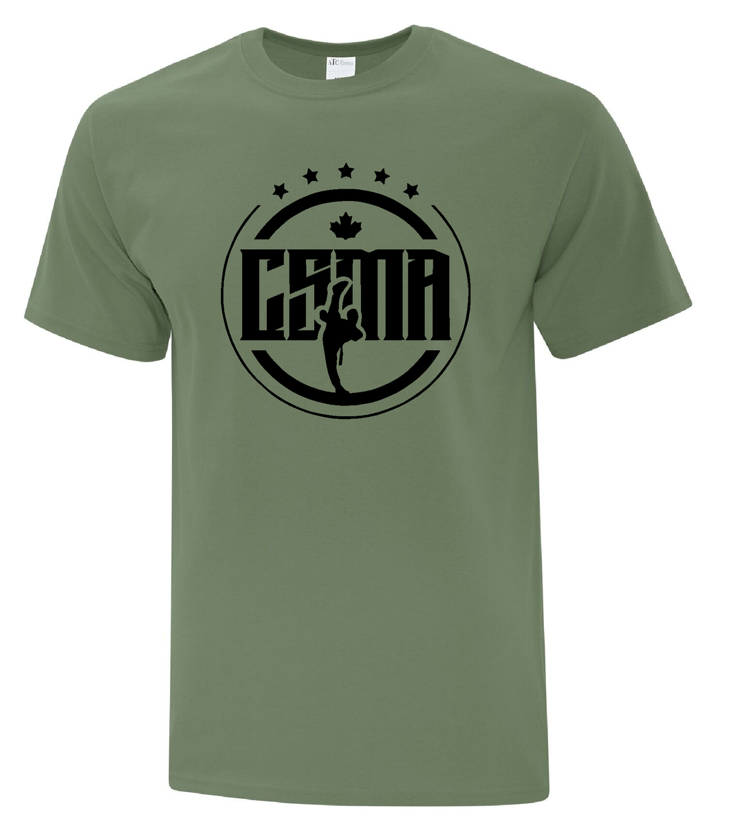 Men's Army Green T-Shirt - CSMA logo   *LIMITED EDITION*